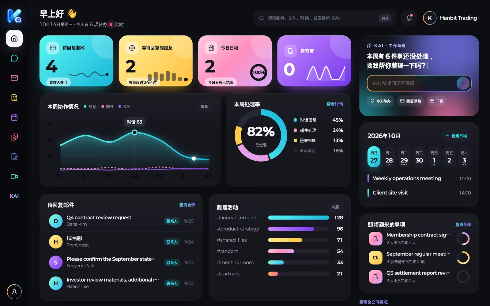 KIND WORK 主页界面